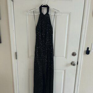 H&M Black Sequined Evening Dress Size 2